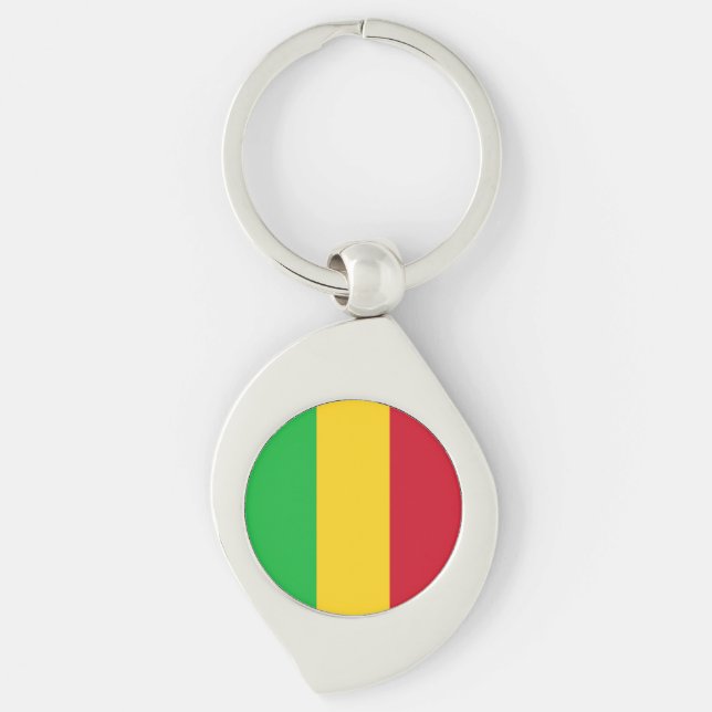 Mali Flag Key Ring (Front)