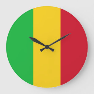 Mali Flag Large Clock