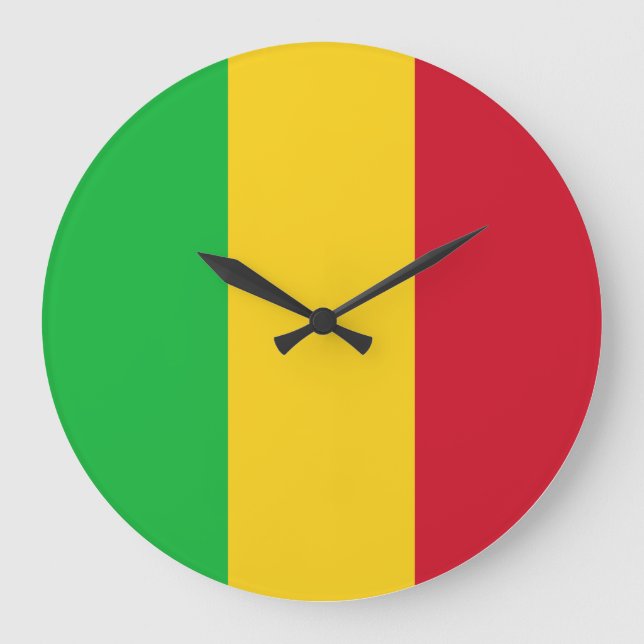 Mali Flag Large Clock (Front)