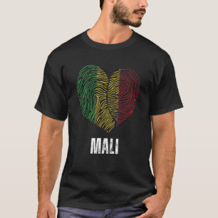 Mali Flag Malian Flag Mali DNA Mali Heart T-Shirt
