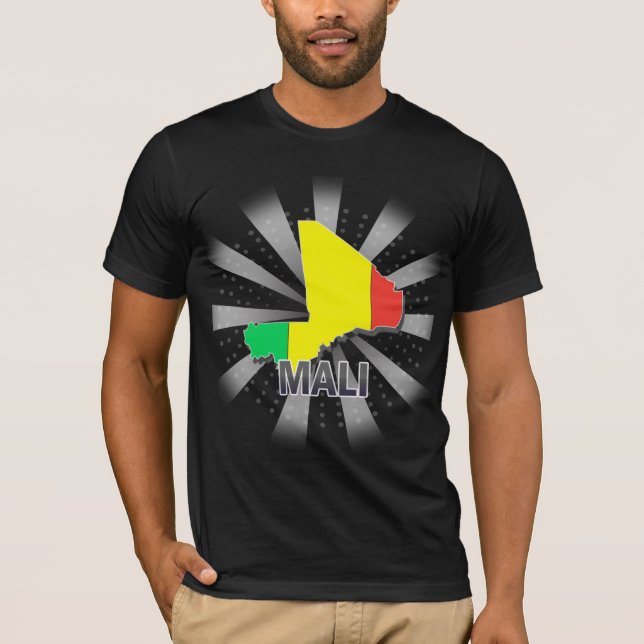 Mali Flag Map 2.0 T-Shirt (Front)