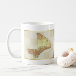 Mali Flag + Map Mug