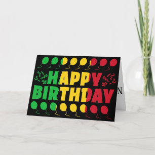 Mali Flag Patriotic Birthday Card