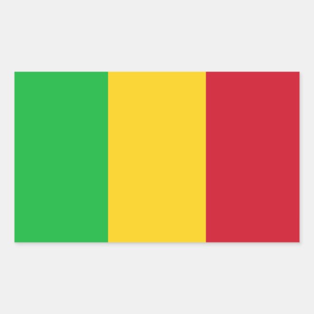 Mali Flag Rectangular Sticker (Front)
