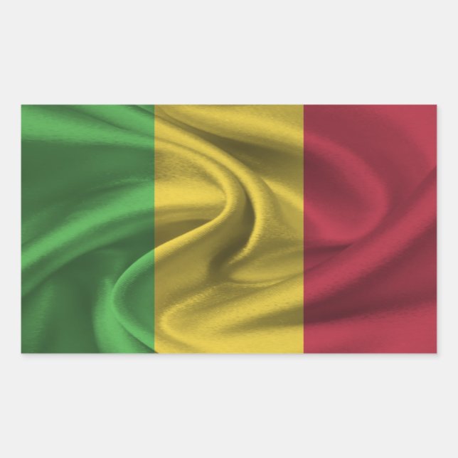 Mali Flag Rectangular Sticker (Front)