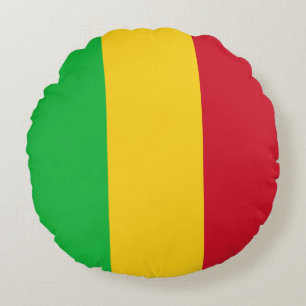 Mali Flag Round Cushion