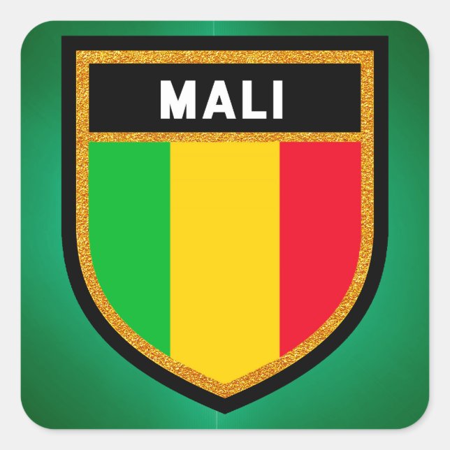 Mali Flag Square Sticker (Front)