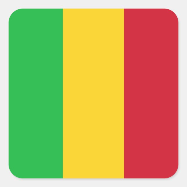 Mali Flag Square Sticker (Front)
