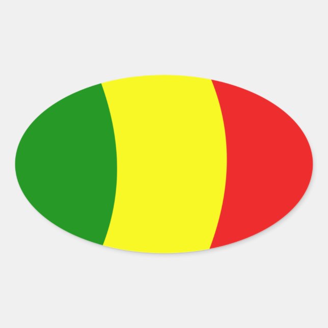 Mali Flag Sticker (Front)