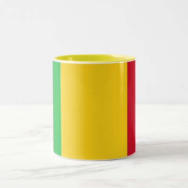 Mali Flag Two-Tone Coffee Mug (Center)