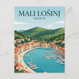 Mali Lošinj Harbour Croatia Postcard