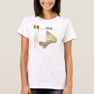 Mali Map + Flag + Title T-Shirt