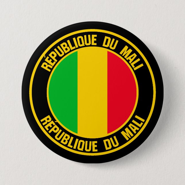 Mali Round Emblem 7.5 Cm Round Badge (Front)