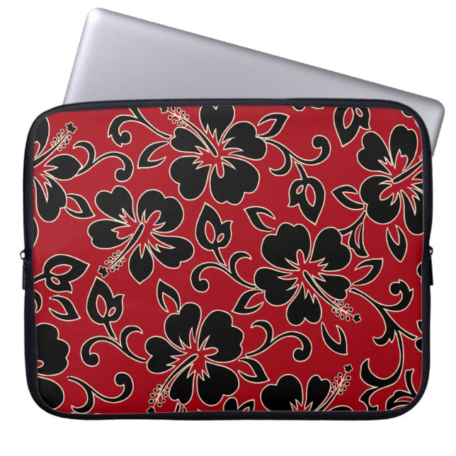 Malia Hibiscus Hawaiian Neoprene Wetsuit Laptop Sleeve (Front)