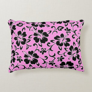 Malia Hibiscus Hawaiian Pareau Print Decorative Cushion