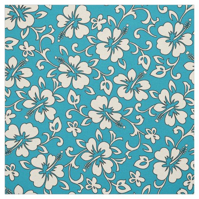 Malia Hibiscus Hawaiian Pareau Print Fabric (Swatch)