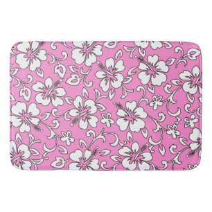 Malia Hibiscus Hawaiian Tropical Bath Mat