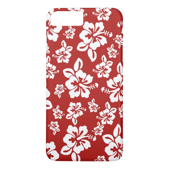 Malia Hibiscus  -  Red Hawaiian Pareau Print Case-Mate iPhone Case (Back)