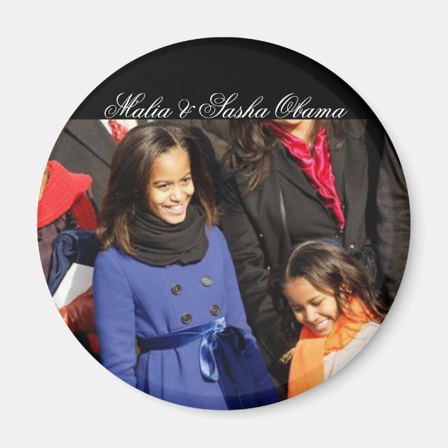 Malia & Sasha Obama Magnet (Front)