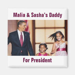 Malia & Sasha Obama Magnet