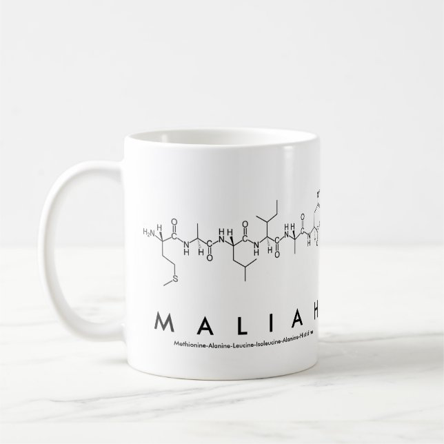 Maliah peptide name mug (Left)