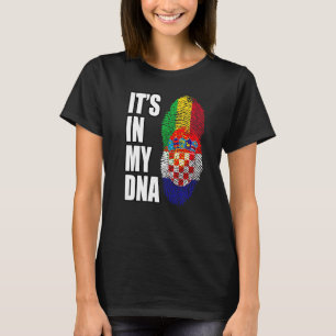 Malian And Croatian Mix DNA Heritage Flag Premium T-Shirt