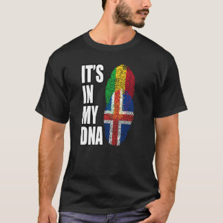 Malian And Icelandic Mix DNA Heritage Flag T-Shirt