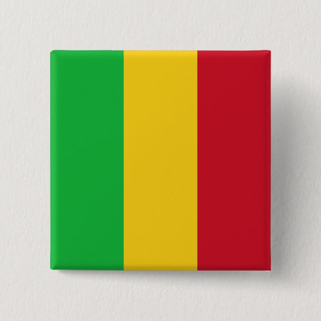 Malian Flag 15 Cm Square Badge (Front)