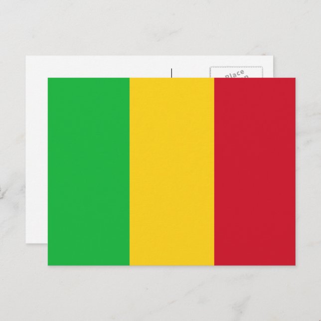 Malian Flag, Flag of Mali Postcard (Front/Back)