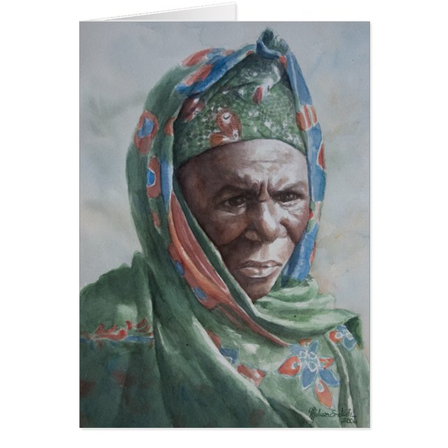 Malian woman with green shawl (Front)