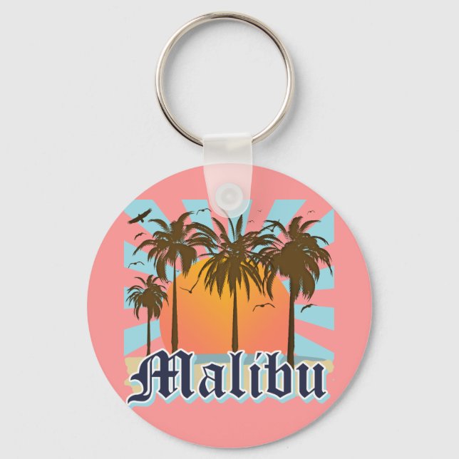 Malibu Beach California CA Key Ring (Front)