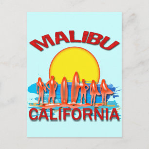 MALIBU BEACH CALIFORNIA POSTCARD