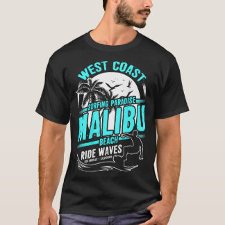 Malibu Beach California West Coast Surf Surfers Gi T-Shirt