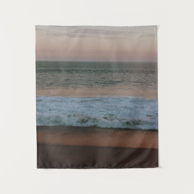 Malibu Beach Crashing Waves  Tapestry (Front)