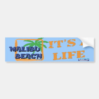 Malibu Beach Palm Tree Bumper Sticker