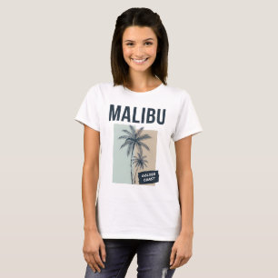 Malibu Beach Palm Tree Graphic T-Shirt California