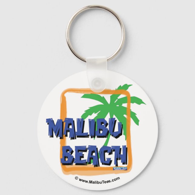 Malibu Beach Palm Tree Key Ring (Front)