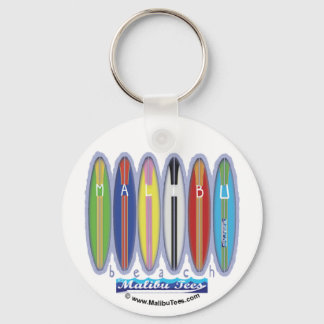 Malibu Beach Surfboards Key Ring
