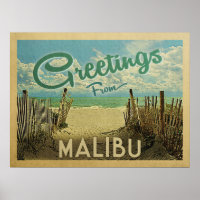 Malibu Beach Vintage Travel