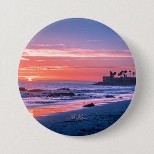 Malibu, CA picturesque photo 7.5 Cm Round Badge