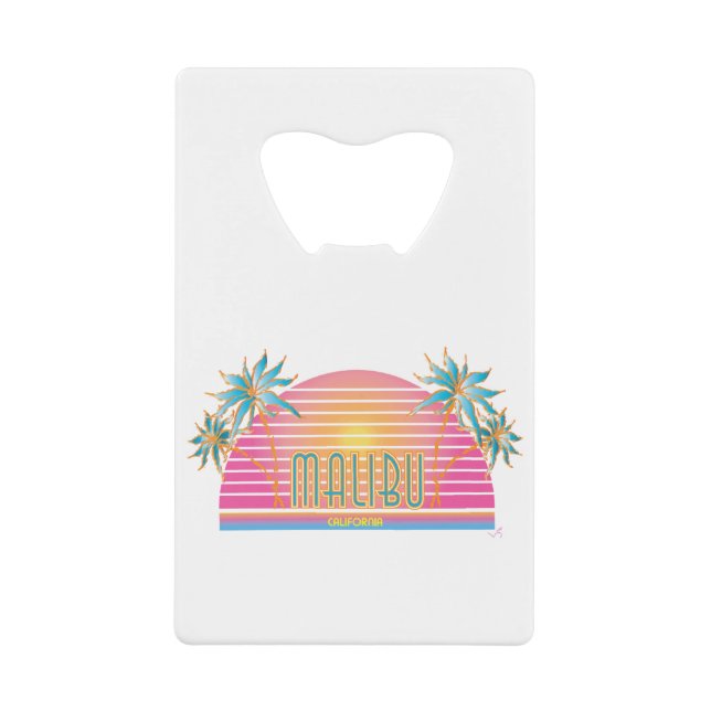 Malibu-CA-Sun Palm Trees Cool Logo (Front)