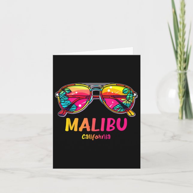 Malibu California Beach  Card (Front)