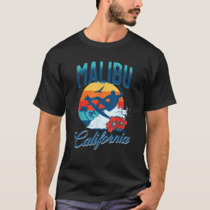 Malibu California Beach Surf Summer Vacation Vinta T-Shirt