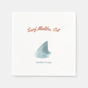 Malibu California Custom Wedding Paper Napkin