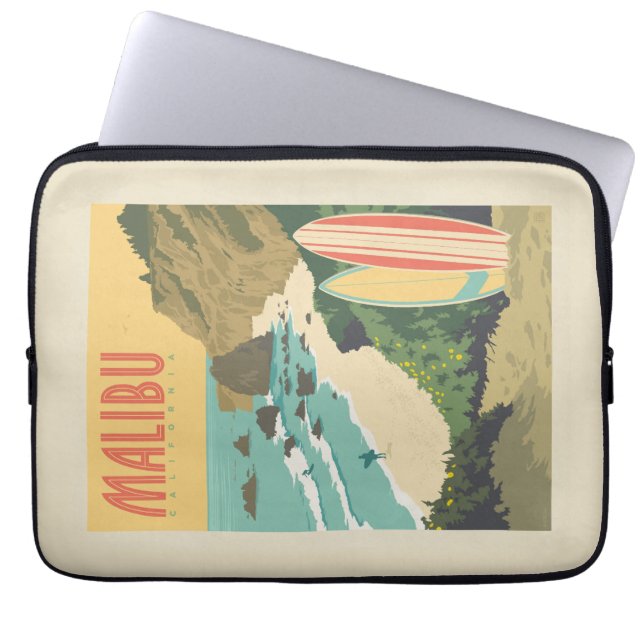 Malibu, California Laptop Sleeve (Front)