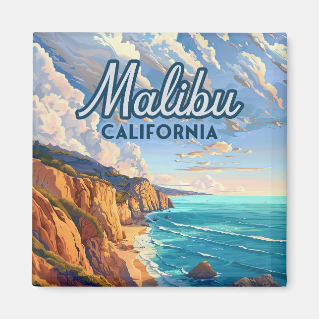 Malibu California Los Angeles El Matador Beach  Magnet (Front)