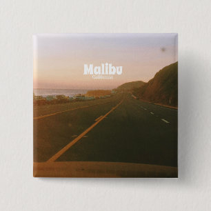 Malibu, California Road Trip 15 Cm Square Badge