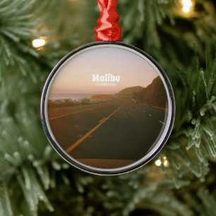 Malibu, California Road Trip Metal Ornament
