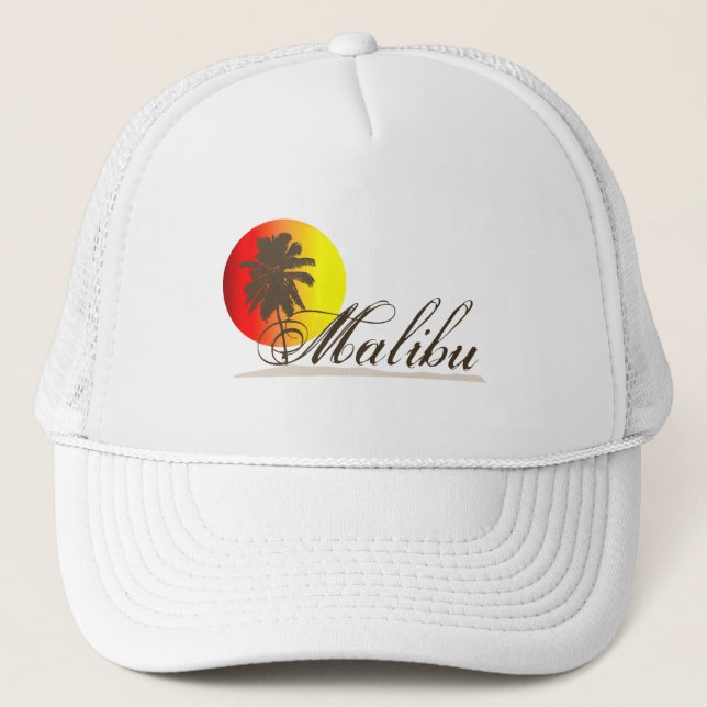 Malibu California Souvenir Trucker Hat (Front)