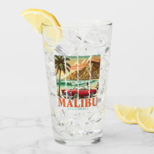 Malibu California - Sports Car Scenic Coastal View Glass